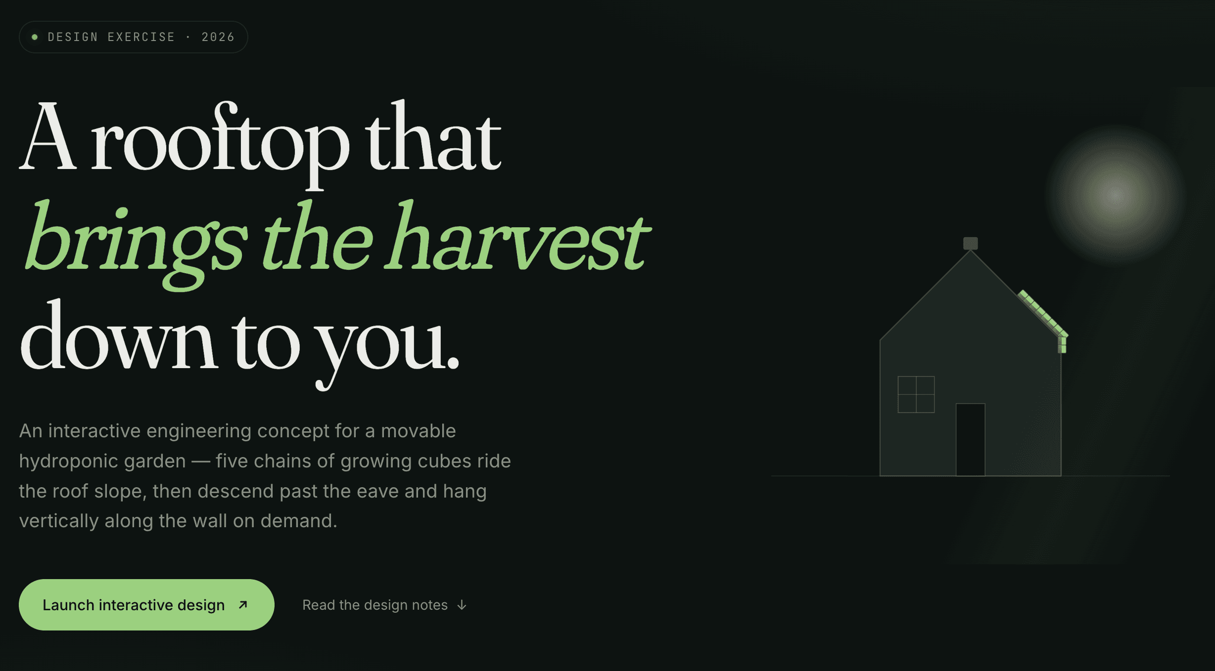 Design Exercises — movable rooftop hydroponic garden